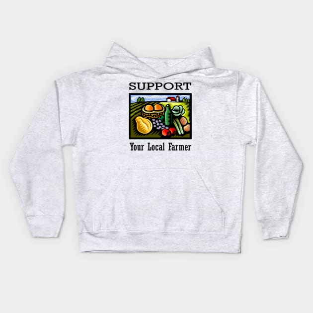 Support Your Local Farmer Kids Hoodie by Izmet